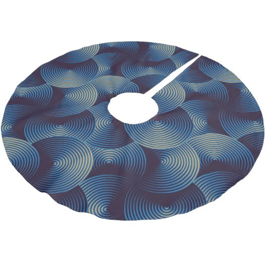 Jupon De Sapin En Polyester Brossé Cercles métalliques illusion optique, patte transp (Angle)