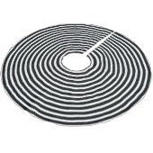 Jupon De Sapin En Polyester Brossé Cercles noirs et blancs d'illusion (Angle)