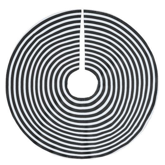 Jupon De Sapin En Polyester Brossé Cercles noirs et blancs d'illusion (Devant)