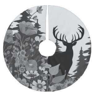 Jupon De Sapin En Polyester Brossé Cerf avec grand rack hors forêt