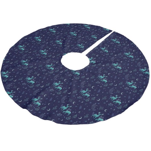 Jupon De Sapin En Polyester Brossé Cerf bleu au clair de lune (Angle)
