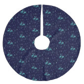 Jupon De Sapin En Polyester Brossé Cerf bleu au clair de lune (Devant)