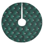 Jupon De Sapin En Polyester Brossé Chaleureux Turquoise Vert Faux Velvet (Devant)