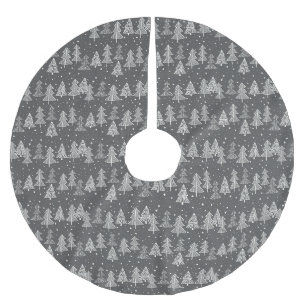 Jupon De Sapin En Polyester Brossé Chalkboard Handdrawn