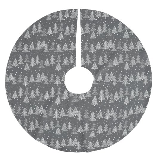 Jupon De Sapin En Polyester Brossé Chalkboard Handdrawn (Devant)