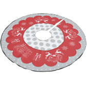 Jupon De Sapin En Polyester Brossé Chalkboard Noël Pois Jupe d'arbre (Angle)