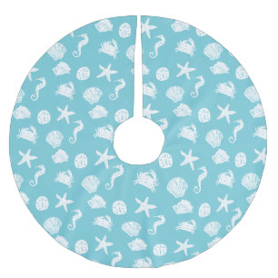 Jupon De Sapin En Polyester Brossé Chambre de plage nautique de Noël de créatures d