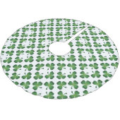 Jupon De Sapin En Polyester Brossé Champ de Shamrock (Angle)