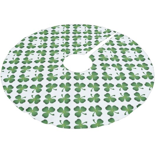 Jupon De Sapin En Polyester Brossé Champ de Shamrock (Angle)