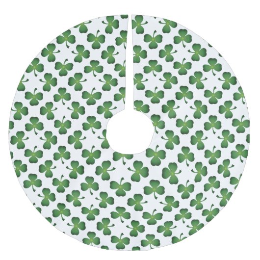 Jupon De Sapin En Polyester Brossé Champ de Shamrock (Devant)