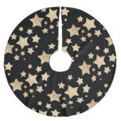 Jupon De Sapin En Polyester Brossé Champagne or parties scintillant étincelante Étoil (Devant)