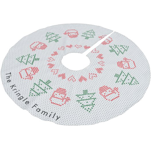 Jupon De Sapin En Polyester Brossé Chandail de Noël moche père Noël (Angle)