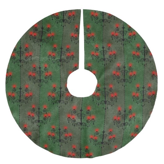Jupon De Sapin En Polyester Brossé Chandelier gothique Motif (Devant)
