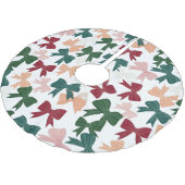 Jupon De Sapin En Polyester Brossé Charme de ruban festif (Angle)