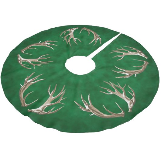 Jupon De Sapin En Polyester Brossé Chasseur Green Deer Antlers (Angle)