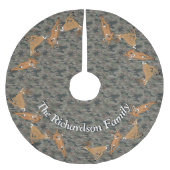 Jupon De Sapin En Polyester Brossé Chasseurs Cerf et Camo VOTRE NOM Arbre Jupe (Devant)