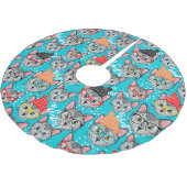 Jupon De Sapin En Polyester Brossé Chat dans le casquette (Angle)