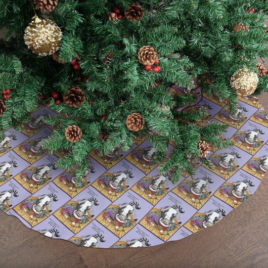 Jupon De Sapin En Polyester Brossé Chat de Noël