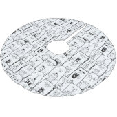 Jupon De Sapin En Polyester Brossé Chats adorables (Angle)