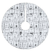 Jupon De Sapin En Polyester Brossé Chats adorables (Devant)