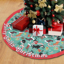 Chats amusants Bas de Noël en polyester brossé T