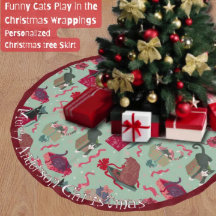 Chats amusants dans les boîtes de Noël Personnalis