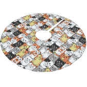 Jupon De Sapin En Polyester Brossé Chats mignons (Angle)