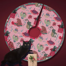 Chats roses amusants dans les boîtes de Noël Perso