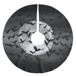Jupon De Sapin En Polyester Brossé Chauves-souris volantes Halloween et une Pleine lu