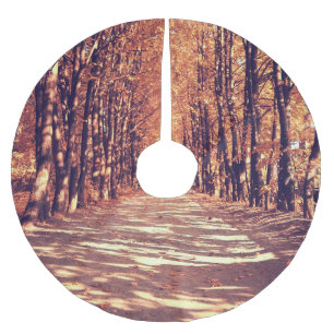 Jupon De Sapin En Polyester Brossé Chemin forestier d'automne : Voyage paysager paisi