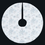 Jupon De Sapin En Polyester Brossé Chemise d'arbre Sweet Snowflake Winter Wonderland<br><div class="desc">Une jupe d'arbre avec des flocons de neige serrés ensemble.</div>
