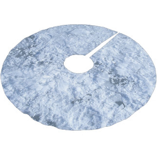 Jupon De Sapin En Polyester Brossé Chemise de l'arbre à glace bleu