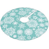 Jupon De Sapin En Polyester Brossé Chemise d'Motif d'arbre de Noël Turquoise clair (Angle)