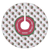 Jupon De Sapin En Polyester Brossé CHÈQUE | voeux de Noël Bébé Chèvre Baisers Boer (Devant)