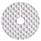 Jupon De Sapin En Polyester Brossé CHÈQUE | voeux de Noël Bébé Chèvre Baisers LaManch (Devant)