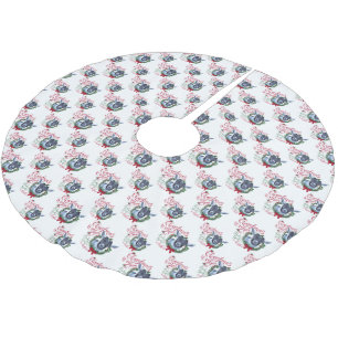 Jupon De Sapin En Polyester Brossé CHÈQUE voeux de Noël Bébé Chèvre Baisers Pygmée