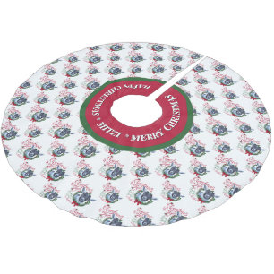 Jupon De Sapin En Polyester Brossé CHÈQUE voeux de Noël Bébé Chèvre Baisers Pygmée