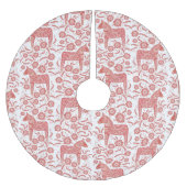 Jupon De Sapin En Polyester Brossé Cheval de Dala suédois Rouge et blanc (Devant)