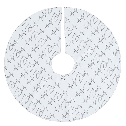 Jupon De Sapin En Polyester Brossé Cheval Heartbeat (Devant)