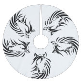 Jupon De Sapin En Polyester Brossé Cheval noir (Devant)