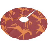 Jupon De Sapin En Polyester Brossé Chevaux : Beauté équestre rouge sans mer. (Angle)