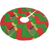 Jupon De Sapin En Polyester Brossé chevron kwanzaa xmas (Angle)