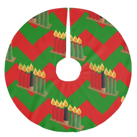 Jupon De Sapin En Polyester Brossé chevron kwanzaa xmas (Devant)