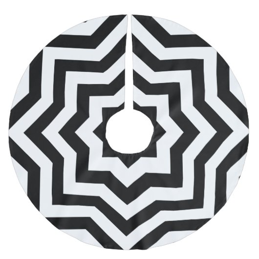 Jupon De Sapin En Polyester Brossé Chevron noir et blanc (Devant)