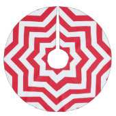 Jupon De Sapin En Polyester Brossé Chevron rouge et blanc festif (Devant)