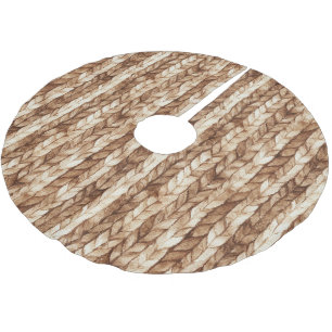 Jupon De Sapin En Polyester Brossé Chic Crème Brown Faux Tissus