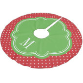 Jupon De Sapin En Polyester Brossé Chic Dots Family Monogram Tree Jupe (Angle)