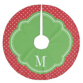 Jupon De Sapin En Polyester Brossé Chic Dots Family Monogram Tree Jupe (Devant)