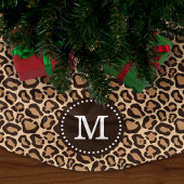 Jupon De Sapin En Polyester Brossé Chic Leopard Poster de animal Monogram