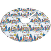 Jupon De Sapin En Polyester Brossé Chicago Kids Skyline (Angle)